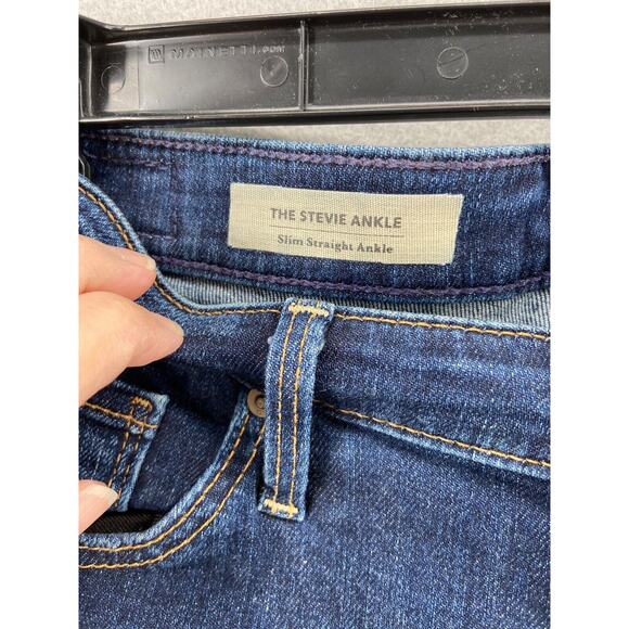 AG Adriano Goldschmied Jeans Womens 27 Blue The Stevie‎ Ankle Slim Straight - Picture 9 of 12